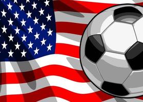 soccer balls and flags vector