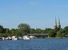 Luebeck,germany,2020-The city of Luebeck at the baltic sea in germany photo