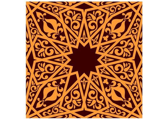 Arabic seamless pattern with geometric elements