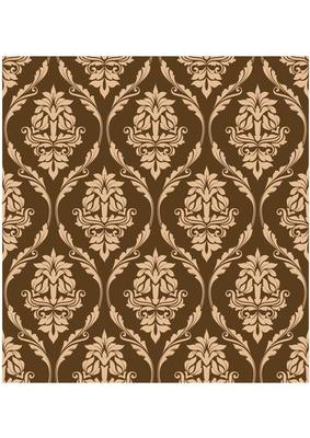 Brown floral seamless pattern