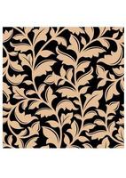 Floral seamless pattern with flourish elements vector