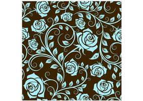 Antique scrolling rose seamless pattern vector