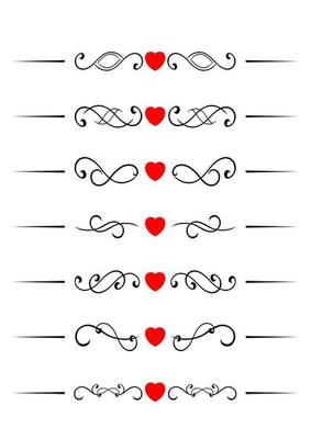 Swirl elements with hearts