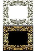 Elegance frame in floral style vector