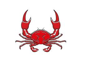 Red crab character vector