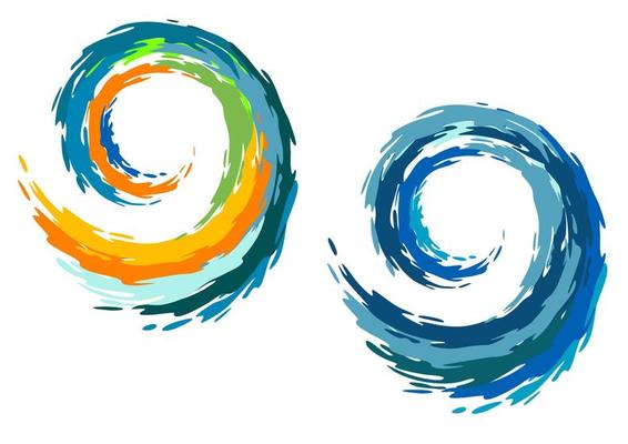 Colourful ocean waves