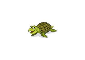 Green turtle reptile vector