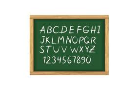 School board with chalk alphabet letters vector