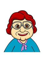 Happiness grandmother character vector