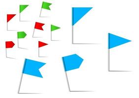 Pin flags for navigation and location service vector