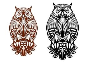 Beautiful owl mascot vector