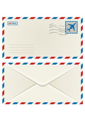 Front and back of an airmail envelope
