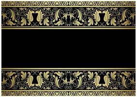 Gilded frame with decorative elements vector