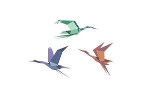 Herons, cranes and storks vector