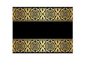 Floral borders with gilded embellishments vector