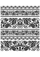 Floral ornament elements and embellishments vector