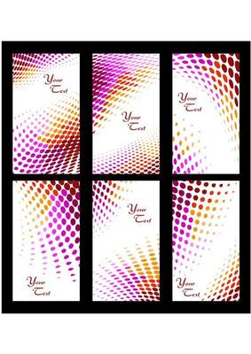 Set of colorful business cards