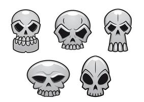 diferentes cráneos humanos para halloween vector