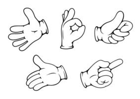 People hand gestures vector