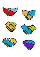 Handshake symbols and icons vector