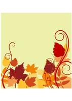 Autumnal background with colorful leaves vector