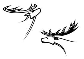 Wild deer mascots vector