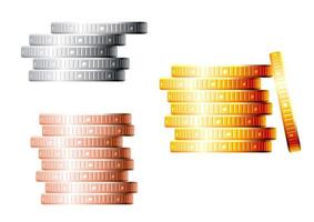 Stacks of coins vector