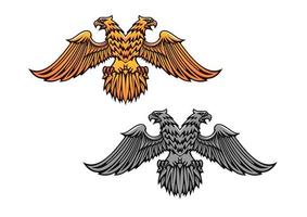 mascota del águila bicéfala vector