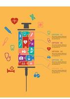 elementos infográficos de medicina y salud vector