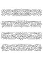 Retro borders and ornaments vector