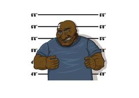 personaje de prisionero afroamericano vector