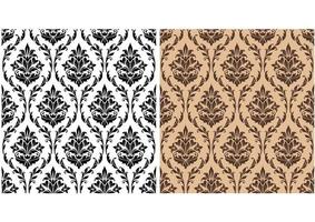 Seamless damask pattern vector