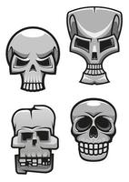 Set of monster skull mascots vector