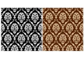 Two floral seamless arabesque patterns vector