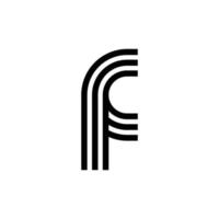 diseño moderno del logotipo del monograma de la letra f vector