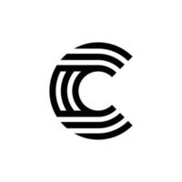 diseño moderno del logotipo del monograma de la letra c vector