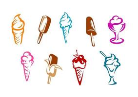 Ice cream snacks vector