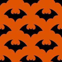 murciélago volador de halloween. murciélago vector vampiro. silueta oscura de murciélagos volando en un estilo plano. patrón sin costuras fondo de halloween