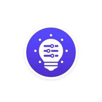 smart led light control icon for apps vector