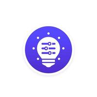 smart led light control icon for apps vector