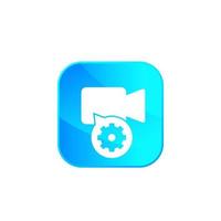 video call settings icon for apps vector
