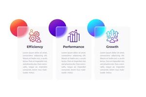 Team efficiency, performance and growth banner with line icons vector