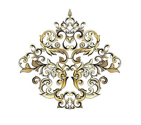 Vector damask vintage baroque scroll ornament swirl. Victorian monogram heraldic shield swirl. Retro floral leaf pattern border foliage antique  acanthus calligraphy engraved tattoo.Tile decor element