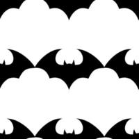 Halloween flying bat.  Vampire vector bat. Dark silhouette of bats flying in a flat style. Seamless pattern. Halloween background.