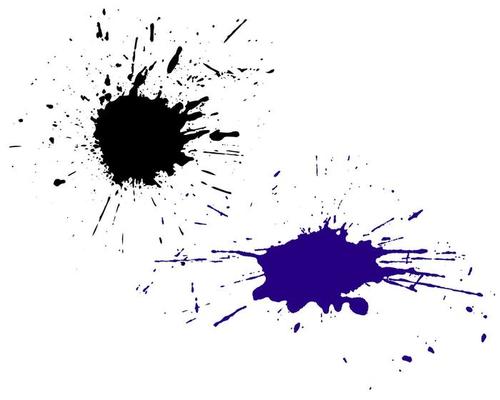 Color ink splashes. Grunge splatters. Abstract background. Grunge text banners