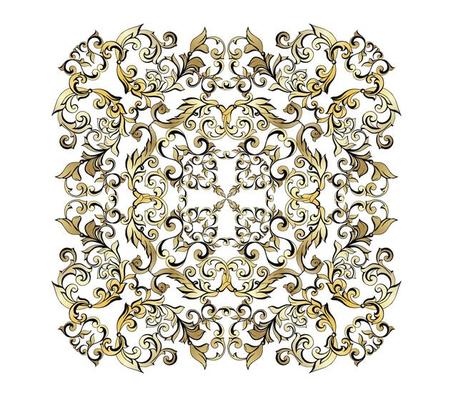 Vector damask vintage baroque scroll ornament swirl. Victorian monogram heraldic shield swirl. Retro floral leaf pattern border foliage antique  acanthus calligraphy engraved tattoo.Tile decor element