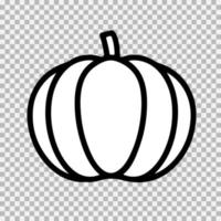 icono plano vectorial de vegetales de calabaza. plantilla de logotipo tradicional de halloween. vector