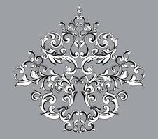 Vector damask vintage baroque scroll ornament swirl. Victorian monogram heraldic shield swirl. Retro floral leaf pattern border foliage antique  acanthus calligraphy engraved tattoo.Tile decor element