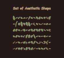 Set of aesthetic shapes vector