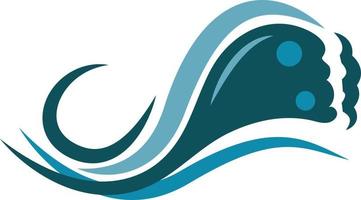 ocean wave vector with blue colors, illustration